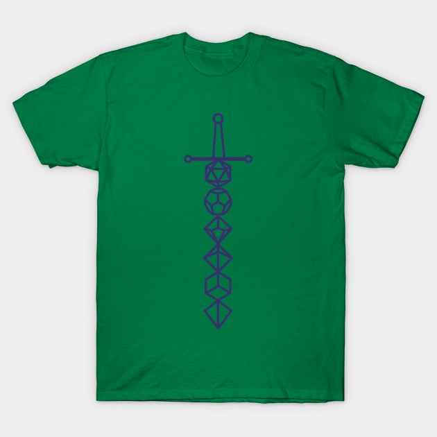 D & D Dice Sword T-Shirt by The Minimalist